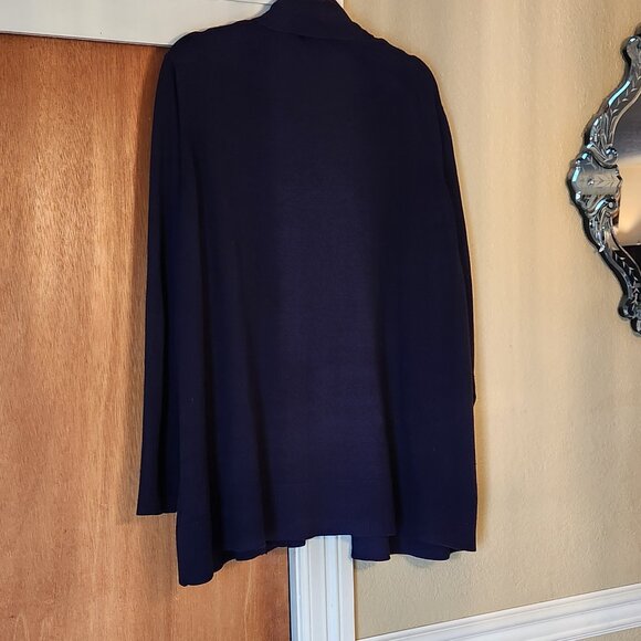 Espetanza shawl collar navy cardigan sweater 1X - Picture 3 of 3